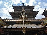 Kathmandu Patan Golden Temple 07 Main Temple With Swayambhu Chaitya In Front